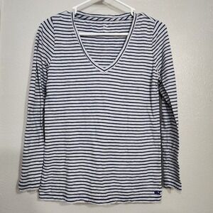 Vineyard Vines Women's XS‎ Long Sleeve Shirt Striped Blue And Gray